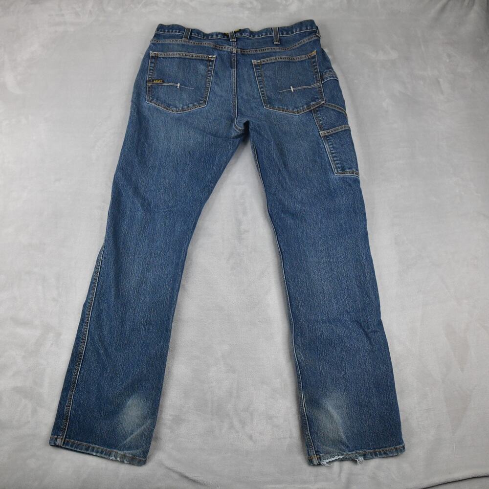 Ariat M4 Rebar Jeans Mens 38X34 (Fits 35x34) Relaxed Boot Western Work Wear - Picture 6 of 10